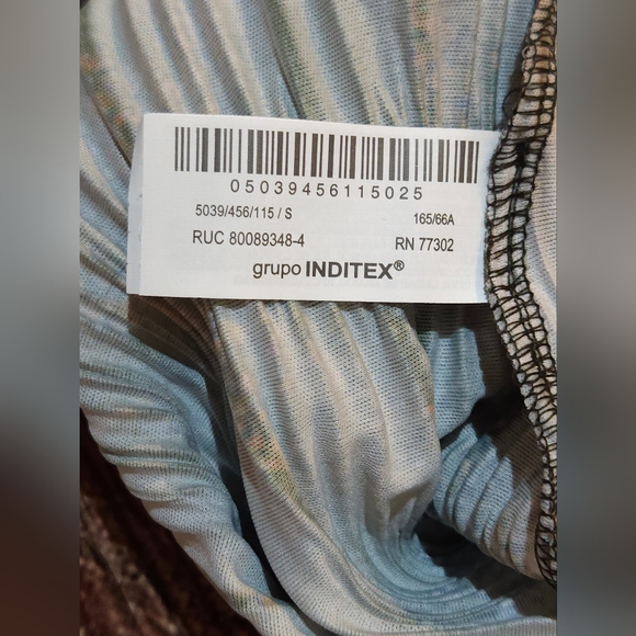 Cozy Abstract Printed Pleated Straight Wide-leg Pants By ZARA - Picture 13 of 14